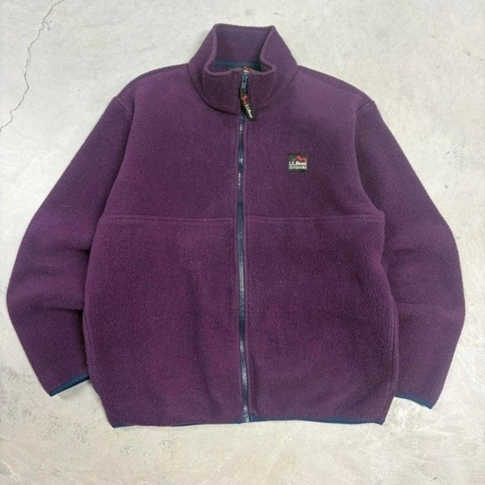 Vintage 1990s Purple L.L. Bean Fleece Zip Up